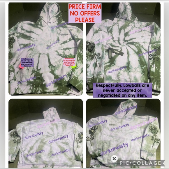 BNWT CIVIL REGIME BLACK ROSE HOODIE LAVENDER DREAM WASH LRG MENS HOODIE UNISEX - Picture 10 of 15